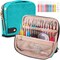 Crochet Hook Case with 14 Size Crochet Hooks Set 2mm(B)-10mm(N) Ergonomic Crochet Hooks with Crochet Case Stand Up - Crochet Hook Organize for Crochet Lovers, Crochet Kit for Beginners